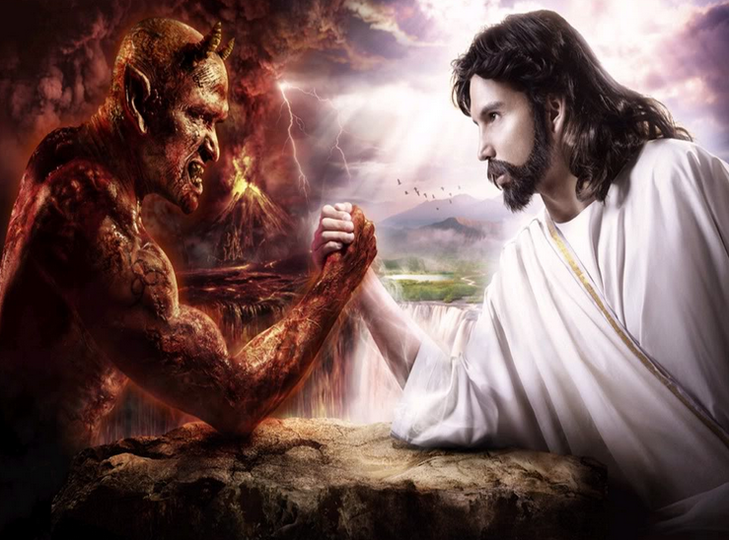 This illustration is not accurate. Satan is already a defeated foe. The power of Death was taken from him and the only weapon he has left is deception, lies and manipulation. As believers, we don't have to fear Satan today.
