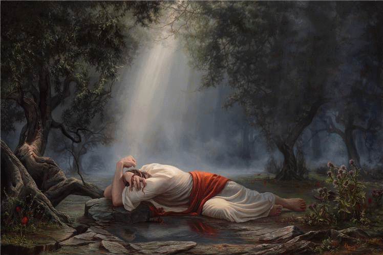In the Garden of Eden, Adam was cursed to eat bread from the sweat of his face (from toil and labor). In the Garden of Gethsemane when Jesus sweat blood, that's when He redeemed us from sweat. We can work but we don't have to be stressed.