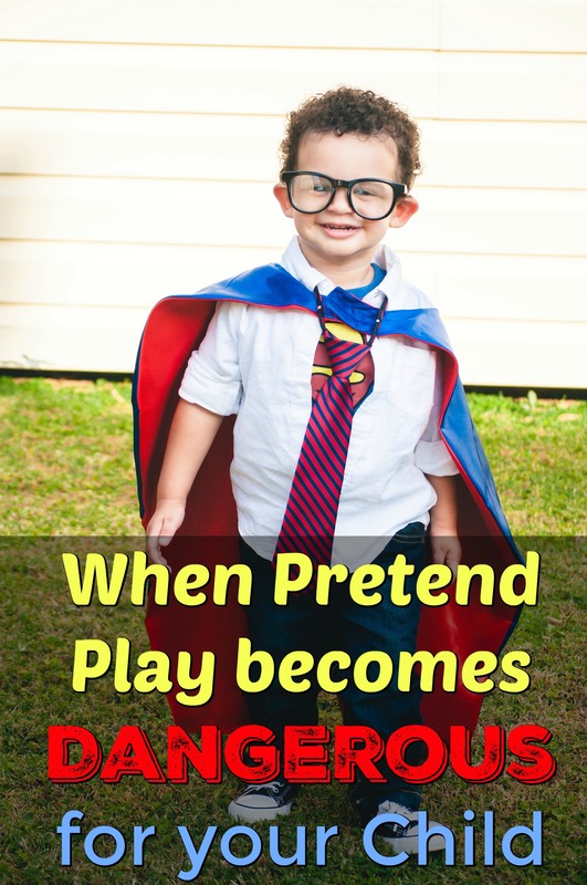 Pinterest Pinnable Image. Share with your fellow Christian parents about the potential dangers of pretend play for children, and how they can teach them to speak the right way, in accordance with God's will! 