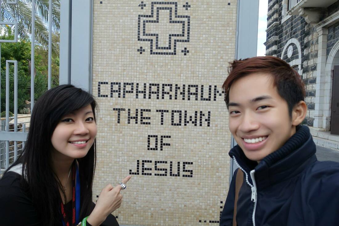 Milton Goh and Amilee Kang also visited Capernaum, the town where Jesus lived. Many of Jesus' miracles as recorded in the four Gospels were done there.