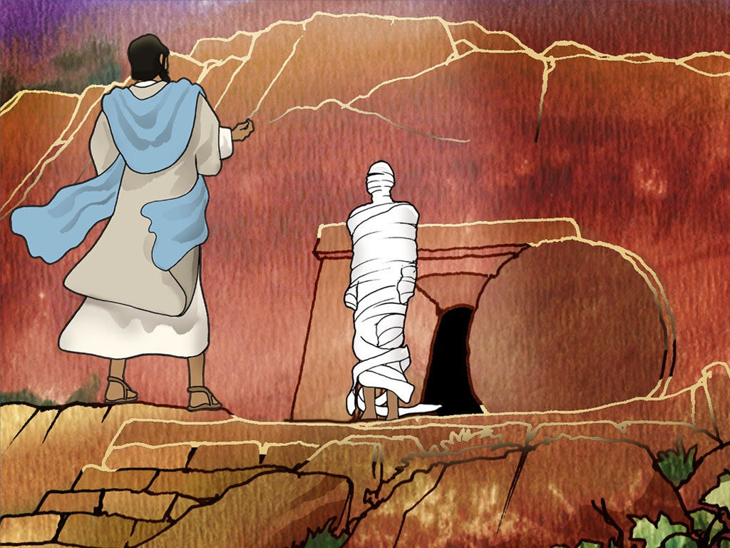 It is impossible for Lazarus to walk out of the tomb himself because his face was wrapped with a cloth and his limbs were bound. Pastor Lawrence believes that when Jesus said “Lazarus, come forth”, Lazarus levitated out of the tomb and landed on his feet in front of them - This proved to the bystanders that Jesus is God.