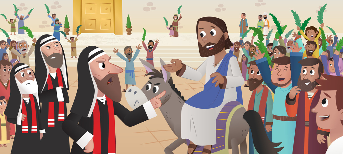 Today is Palm Sunday which is 6 days before Jesus was crucified. Jesus went into Jerusalem riding on the colt of a young donkey. He is a humble King. He won't come back riding on a donkey - Jesus will return riding a white horse!