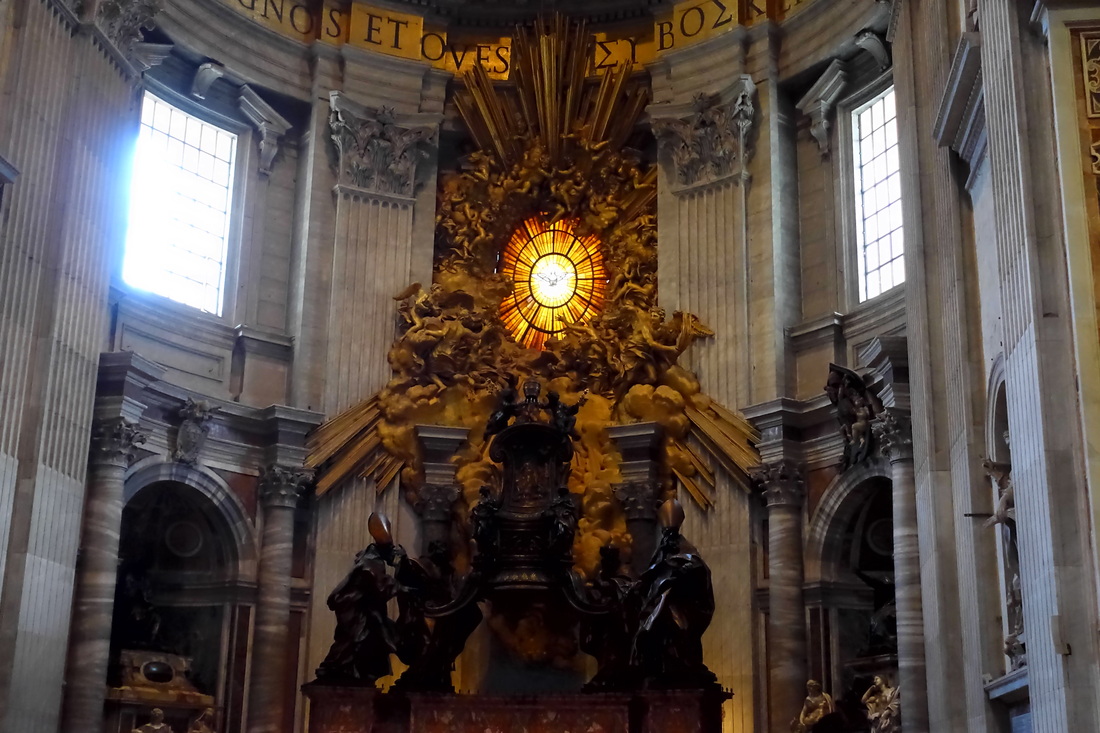 The altar in St. Peter's Basilica.