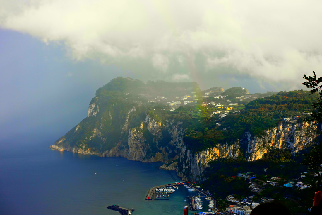 Mamma Mia Point in Capri! Can you see the huge rainbow??