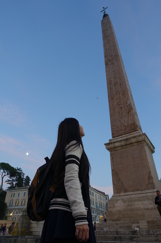 The obelisk at Piazza del Popolo. It originates from Egypt. Why is it there? Is there a darker significance behind these obelisks? This is one of the thirteen in Rome.