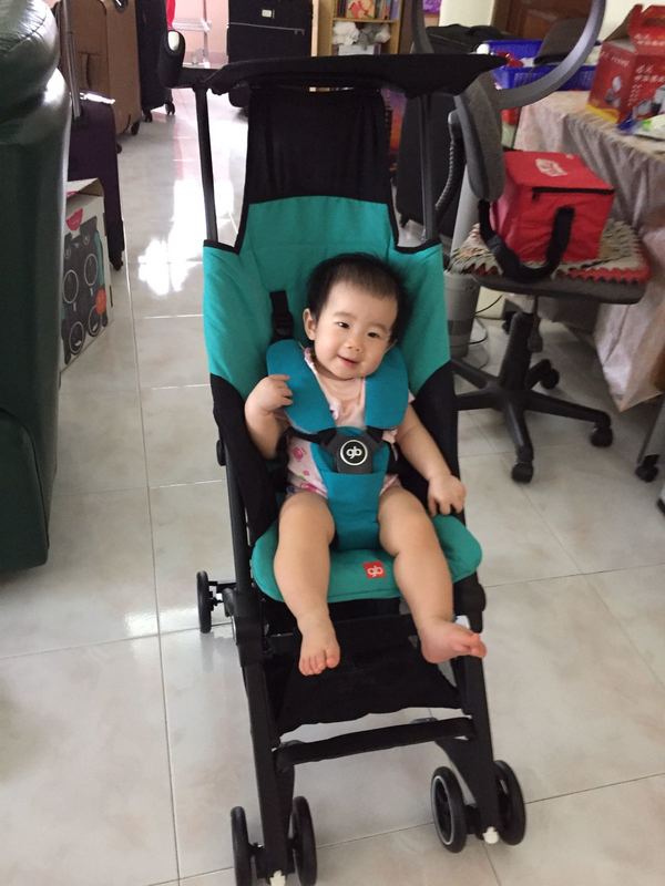 When we first tested out our new gb Pockit Stroller! I can't believe Mae used to be so tiny haha!