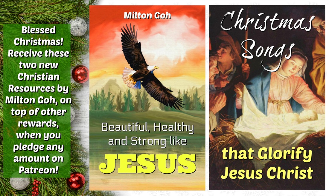 Enjoy this special Christmas deal: Receive two new Christian resources on top of other rewards, when you pledge any amount on Patreon: 