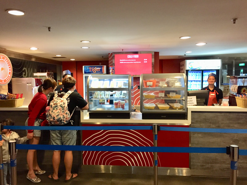 Singapore Indoor Stadium's snack bar. We bought our drink here.