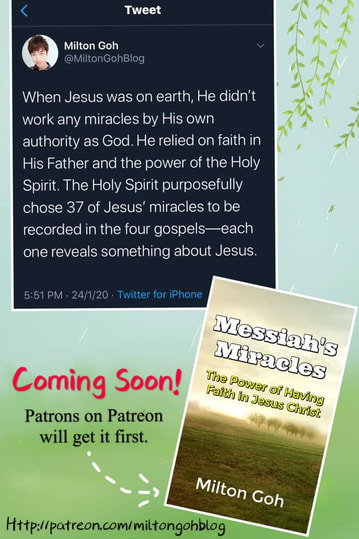 Our patrons on Patreon will be the first to receive “Messiah’s Miracles--The Power of Having Faith in Jesus Christ”. Join as a patron now to receive it once it’s ready--very soon!