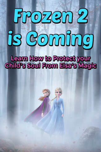 Pinterest Pinnable Image: Frozen 2 is quickly incoming. The whole world is going to be under queen Elsa's icy spell again. Here's how you can prepare your child's heart so that they can enjoy the film as a fictional story, still come out loving Jesus, and earnestly desiring the Holy Spirit's power rather than the devil's magic!