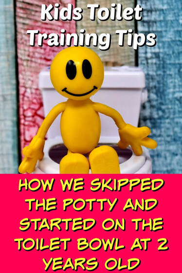 Kids toilet training tips! Read how we skipped the potty and went straight to the toilet bowl when Mae was 2 years old. This is good for first time parents!