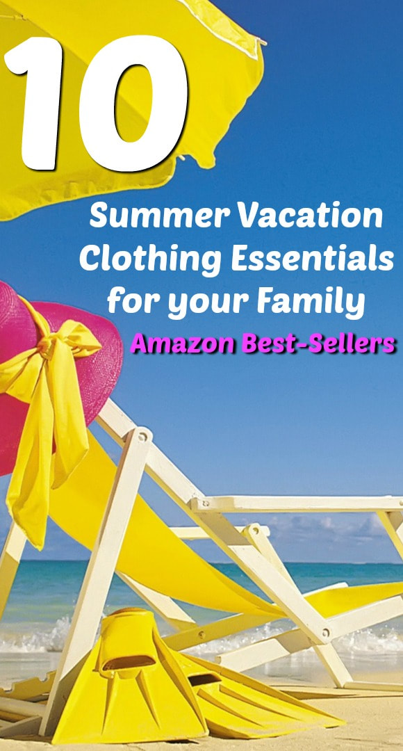 Pinterest Pinnable Image - Pin this to share with your friends and family about the hottest deals for their summer vacation clothing essentials! Enjoy your holiday! 